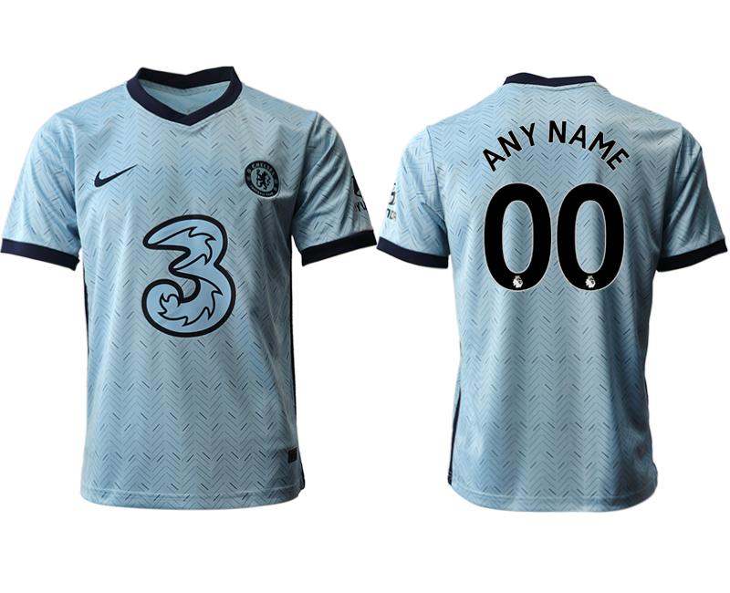 Men 2020-2021 club Chelsea away aaa version customized Light blue Soccer Jerseys->chelsea jersey->Soccer Club Jersey